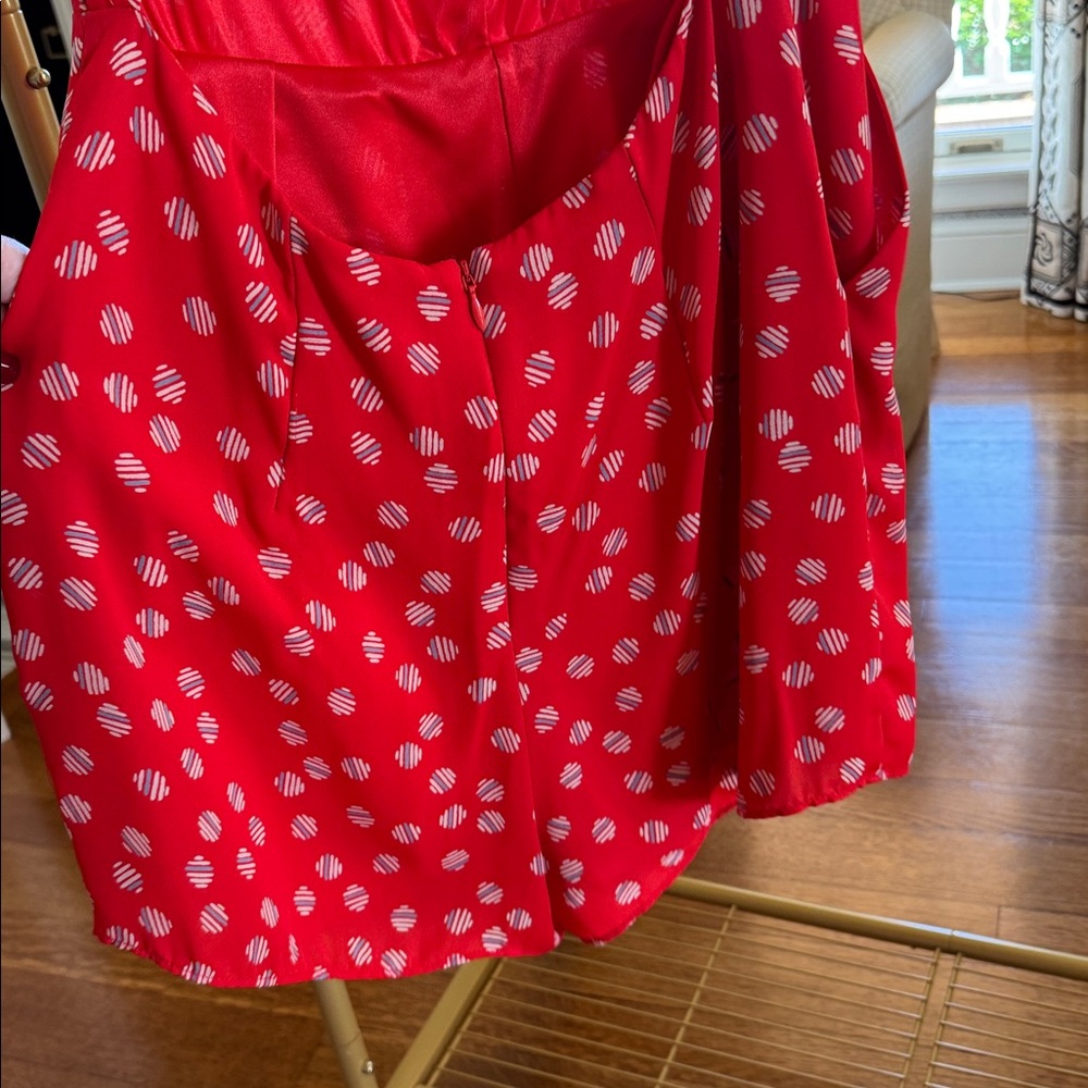 BCBGeneration Red Patterned Romper, 2 - Picture 6 of 6
